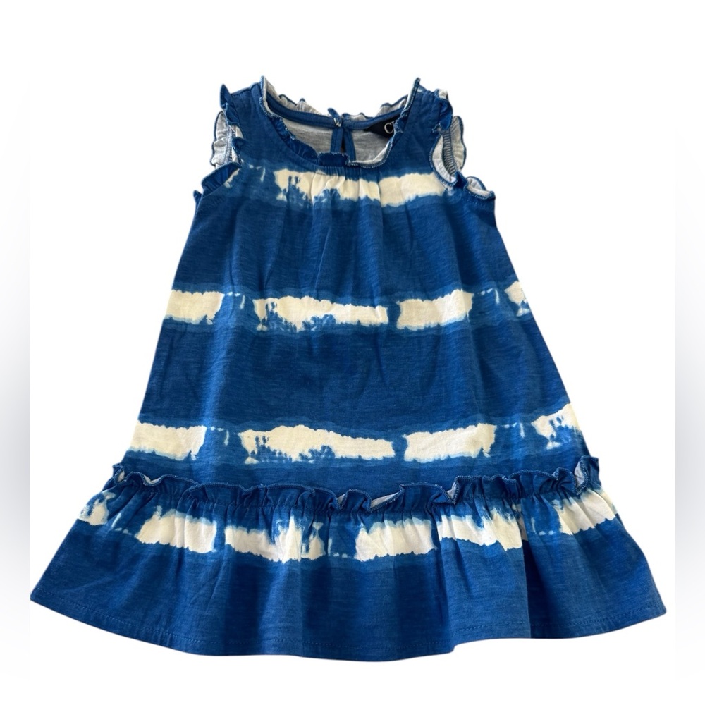 Chaps Blue Tie Dye 6 Month Baby Dress NWT